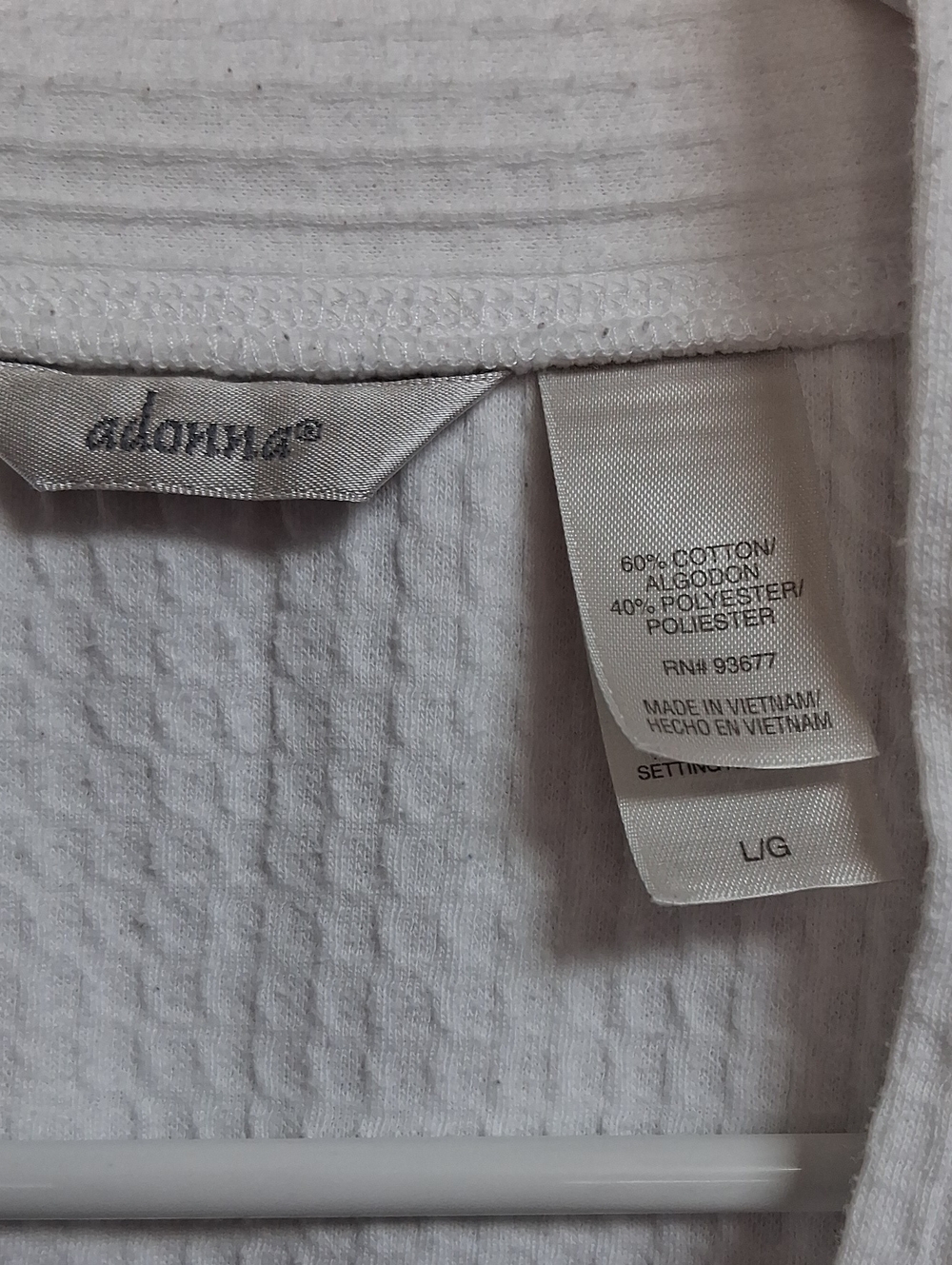 Adonna Spa Waffle Robe L - Picture 2 of 10